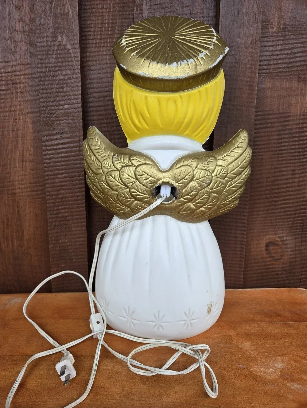 Vintage 1999 Angel Lighted Blow Mold Table Top Christmas Decoration